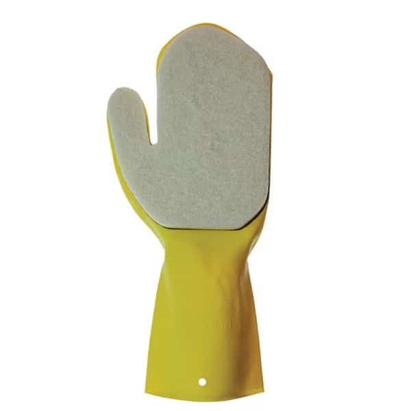 Kleen Mitt, Fine Grade Scouring Pad White Mitt, Left Hand, Popular Life, Mfr#: PL-MS-KMWM-5-LHGL