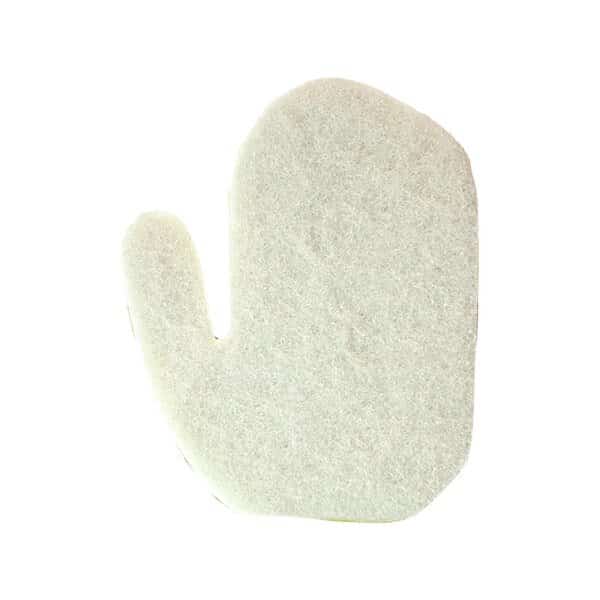 Kleen Mitt, Fine Grade Scouring Pad White Mitt Refill, Left Hand