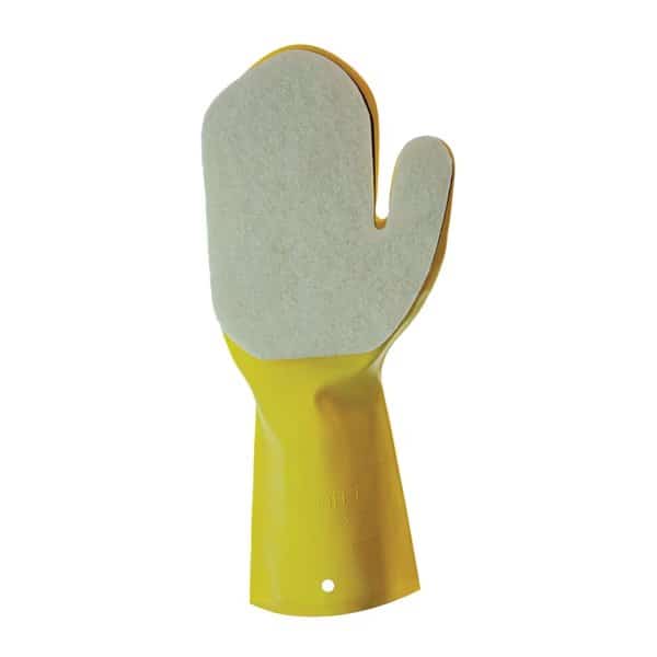 Kleen Mitt, Fine Grade Scouring Pad White Mitt, Right Hand