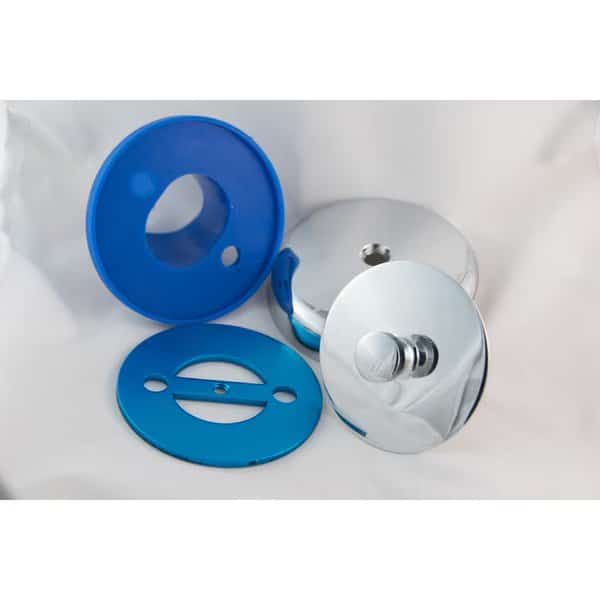 BIG Size Overflow Gasket Kit with Oversized Drain Stopper, Chrome