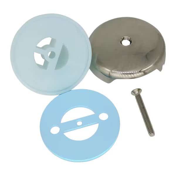 BIG Overflow Gasket Kit with Three-Tube Silicon Gasket, Brushed Nickel