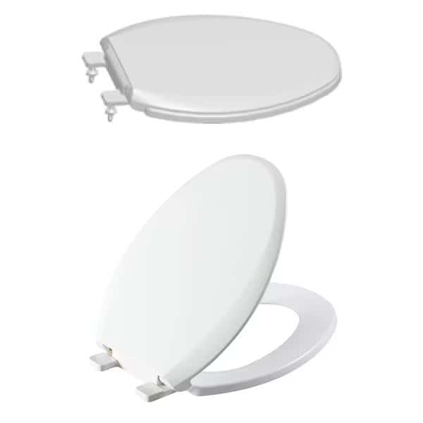 Deluxe Toilet Seat with Slow Close & Easy Clean Hinges, Elongated