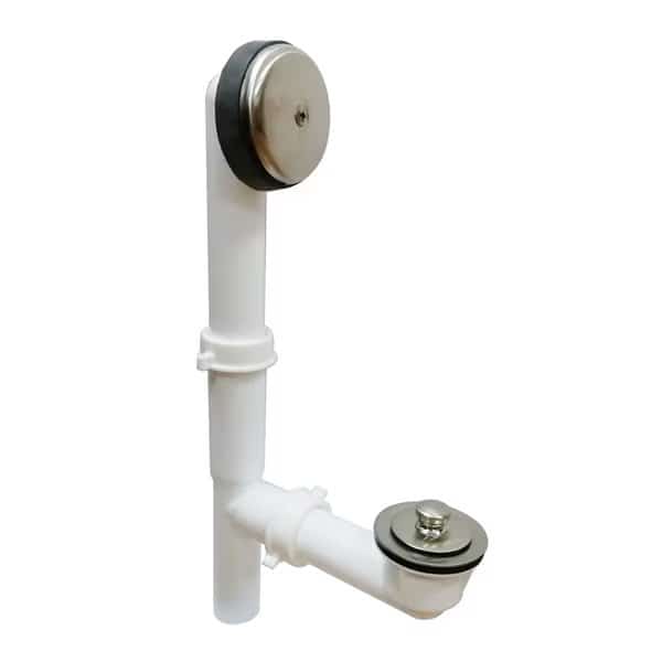 Push and pull drain, light duty, brushed nickel