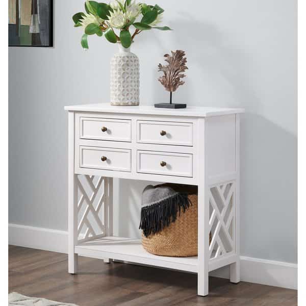 Coventry 32"W Wood Entryway/Console/Sofa Table with 4-Drawers