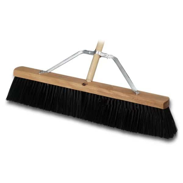 Bon 12-300 Concrete Broom, Heavy Duty 24", 5 Foot Wood Handle