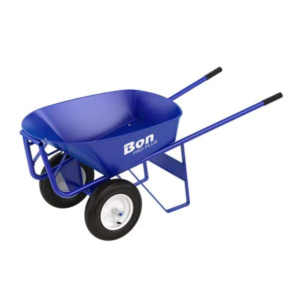 Bon 19-102 Roofer'S Barrow, 6 Cubic Feet Steel Tray, Double Wheel