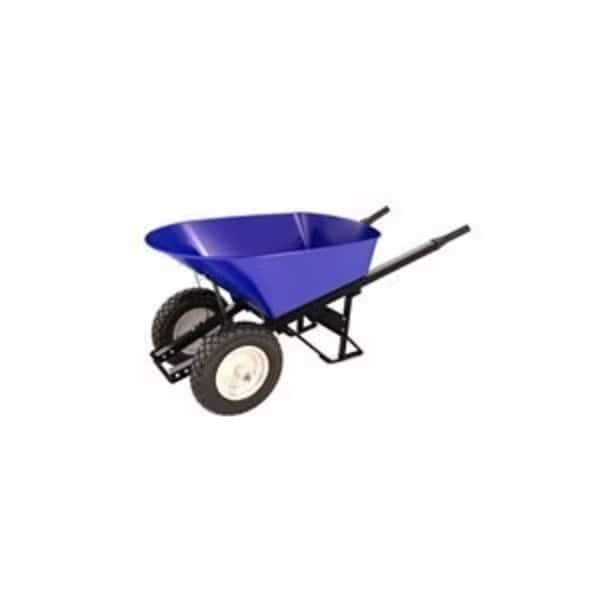 Barrow, Steel 6 Cubic Feet Tray, Double Flatfree Tire-Stl Handle