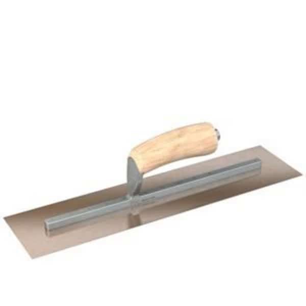 Bon 66-125 Finish Trowel, Square, Golden Stainless, 13 X 5, Wood