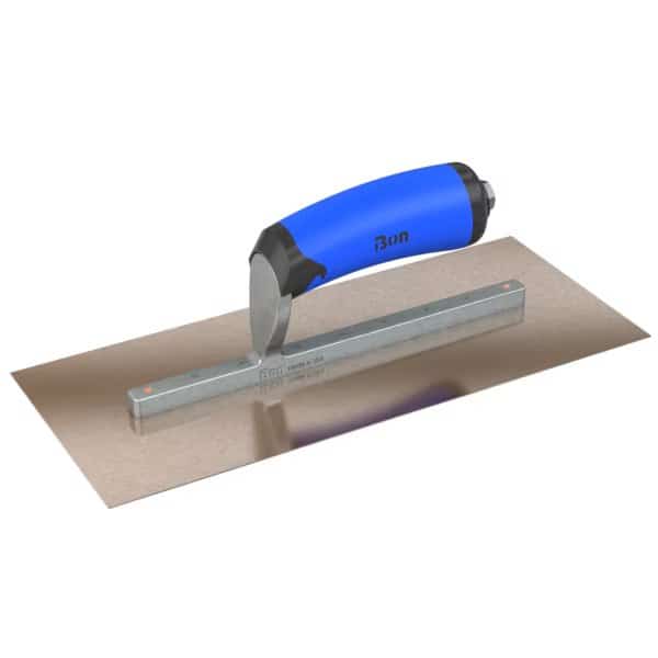 Finish Trowel, Square, Golden Stainless, 12 X 5, Comfort Grip