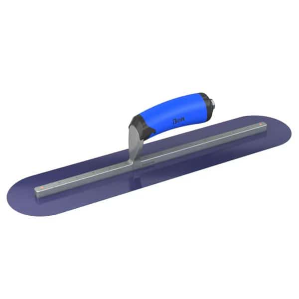 Bon 67-154 Finish Trowel, Round, Blue Steel, 18 X 4, Comfort Grip