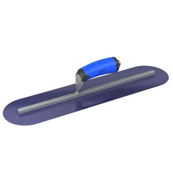 Bon 67-156 Finish Trowel, Round, Blue Steel, 20 X 5, Comfort Grip, Steel City Trowels By Bon, Mfr#: 67-156