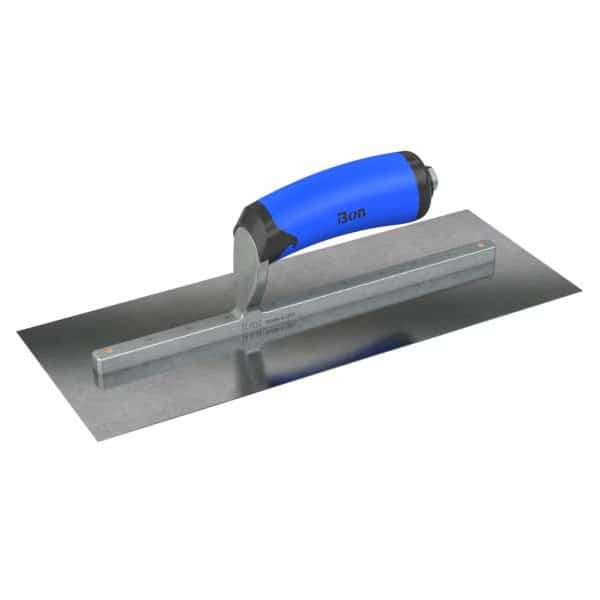 Finish Trowel, Square, Carbon Steel, 13 X 5, Comfort Grip