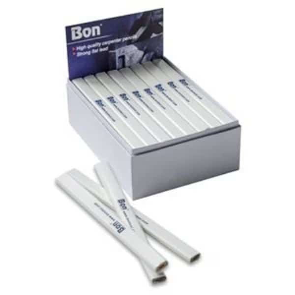 Bon 84-843 Pencil, White Casing Medium Red Lead, (72/Pkg)