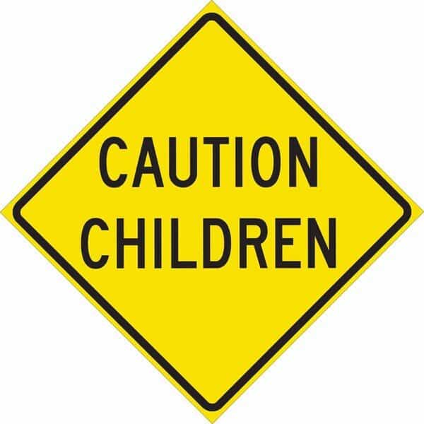 Traffic Sign, 24 in H, 24 in W, Aluminum, Diamond, English, 142856