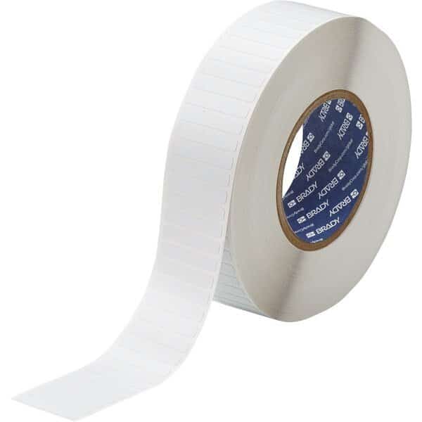 Laser Markable Glossy White Polyimide Labels 0.25 in H x 1.5 in W White 10000/RL, Brady, Mfr#: LZR-45-732-10