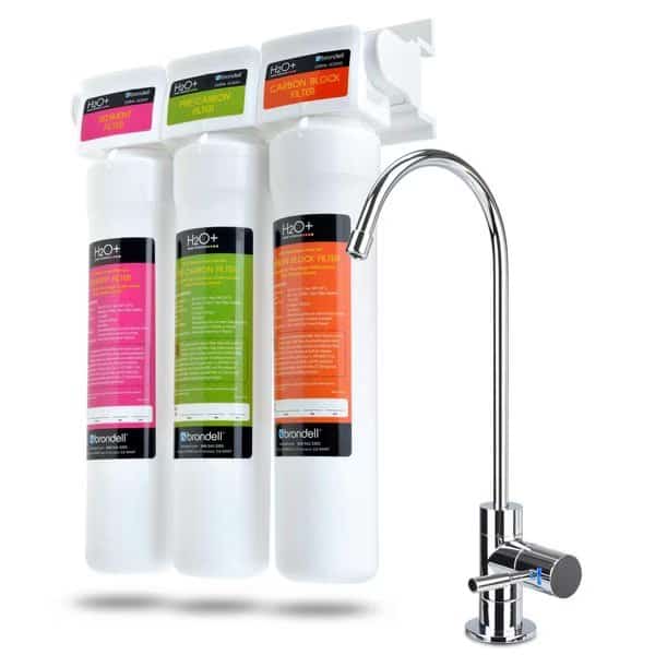 H2O+ Coral Three-Stage Undercounter Water Filtration System with Over 99% Lead Reduction