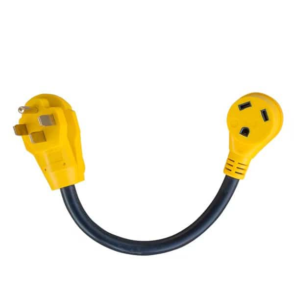 Male 18" 125 Volt 50 Amp-30 Amp Female Dog-Bone RV Camper Power Cable