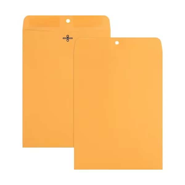 CLASP ENVELOPE, 28LB, 9X12in, 100PK