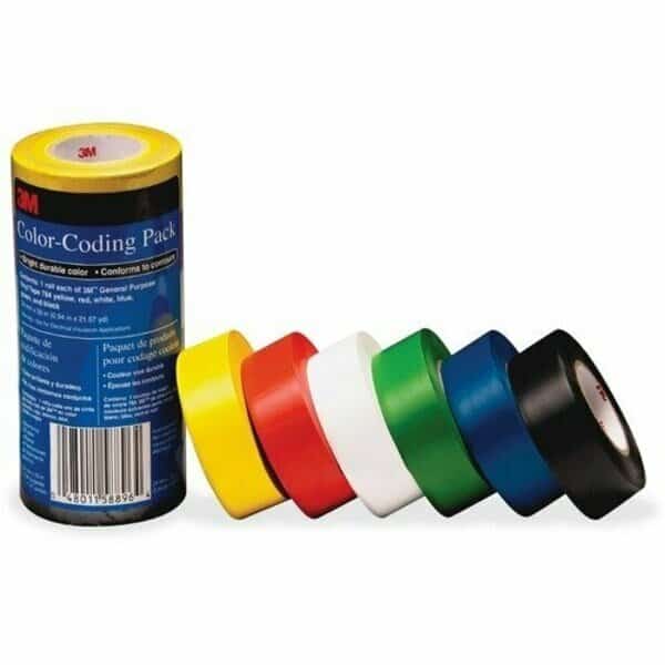 Tape, Vinyl, G-Purp, Ast, 6PK