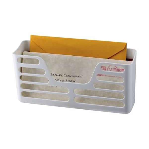 Utility Pocket, Magnetic, 10-1/4inWx3inDx5-1/4inH, White