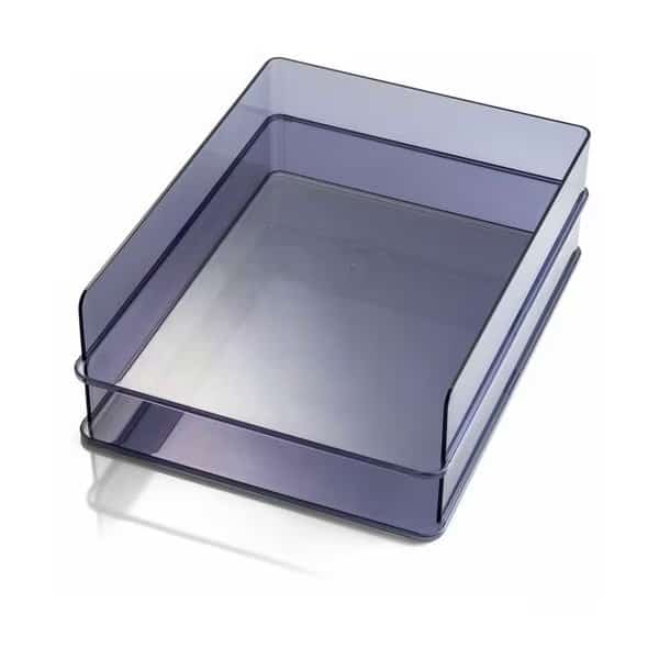 Letter Trays, Plastic, Stackable, 12.8inx10.2inx2.8in, GY/TLT