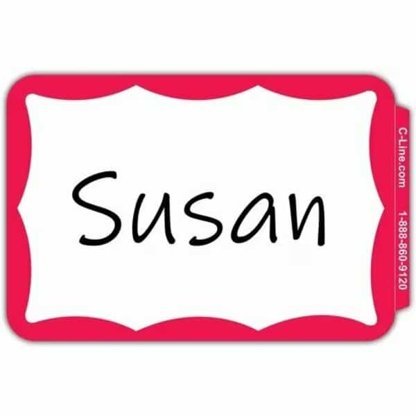 NAME BADGE, 3-1/2X2-1/4in, 100PK, C-Line Products, Mfr#: CLI92264