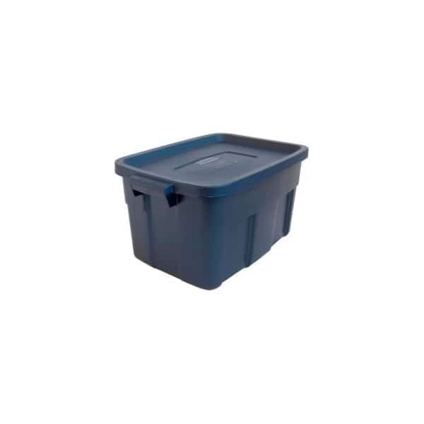 Storage Tote, 14 gal, 23-7/8 in L, 15-7/8 in W, 12-1/4 in H, Dark Indigo Metallic, 6 PK