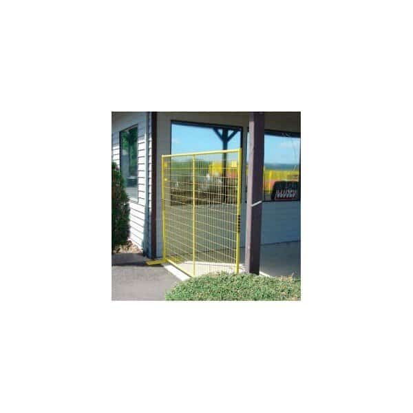 Perimeter Patrol Welded Wire Yellow Powder Coat Fence - 7'6"Wx6'H 12 Panel Kit