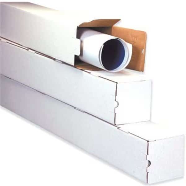 Square Mailing Tubes, 2"W x 2"D x 25"L, White