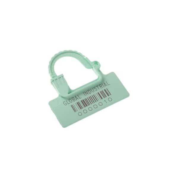 One Piece Padlock Seal Pastel Green 100/Pack