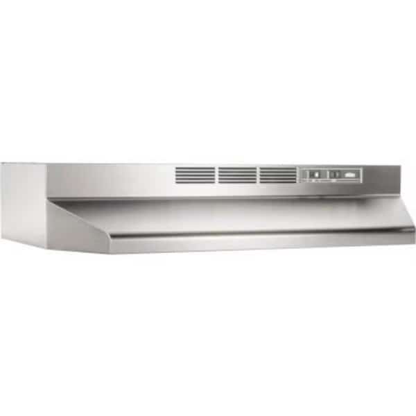 Broan 30 Inch Range Hood, Non-ducted, 2-Speed Rocker, Light, 160 CFM