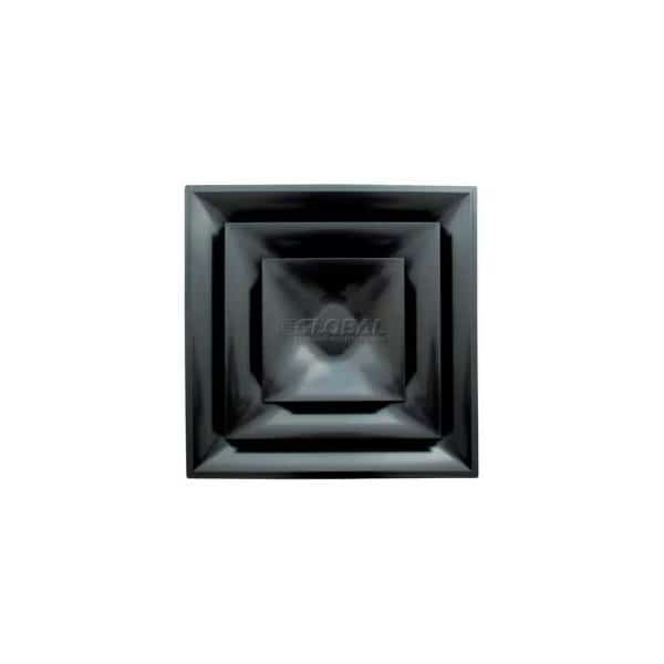 American Louver Stratus Cone Diffuser W/ 6" Neck, Black,