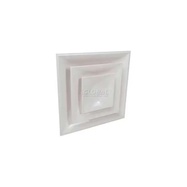 American Louver Stratus Cone Diffuser With 6" Neck, White, STR-C-6W