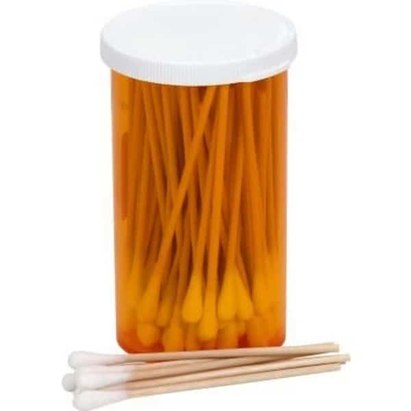 First Aid Only Non-Sterile Cotton Tipped Applicators, 3in Wood Shaft, 100/vial, 50PK