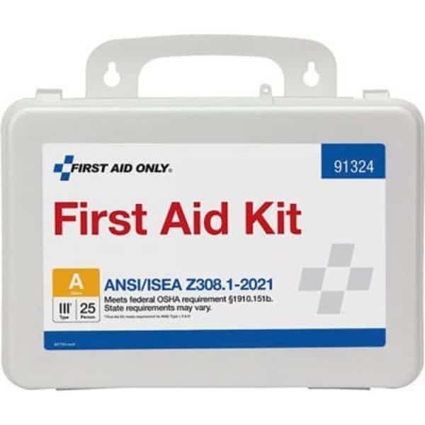 First Aid Only First Aid Kit, 25 Person, ANSI Compliant, Class A, Plastic Case, Acme United, Mfr#: 91324