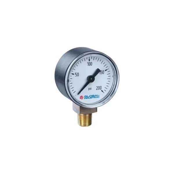 4 Pressure Gauge 30 INGH/30 PSI 1/4 NPT LM Plastic
