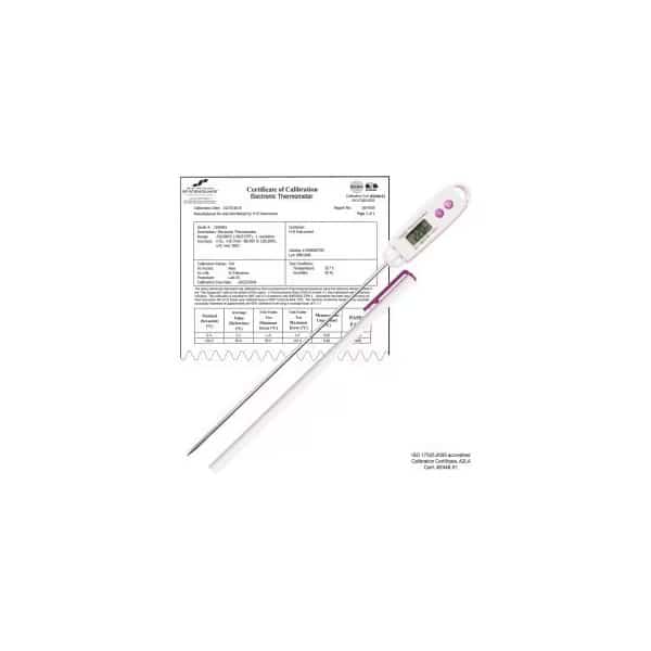 H-B DURAC Calibrated Electronic Stainless Steel Stem Thermometer -50/300C -58/572F 197mm Probe