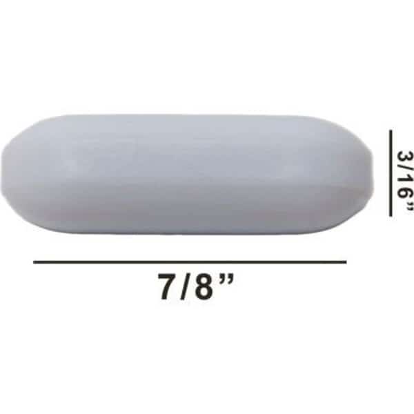 Bel-Art Spinbar Teflon Polygon Magnetic Stirring Bar, x /in, White, without Pivot Ring