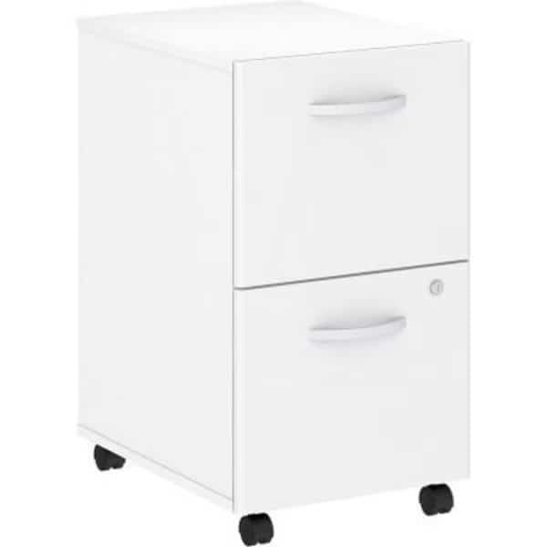 Bush Furniture 2-Drawer Mobile File Cabinet - White - Studio C Series