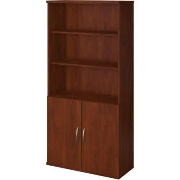 Bush Furniture Bookshelf with 5 Shelves - 36inW - Hansen Cherry - Series C Elite
