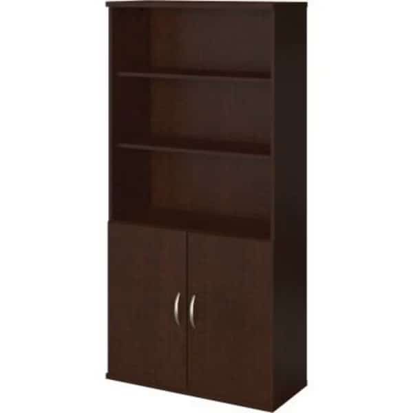 Bush Furniture Bookshelf with 5 Shelves - 36inW - Mocha Cherry - Series C Elite