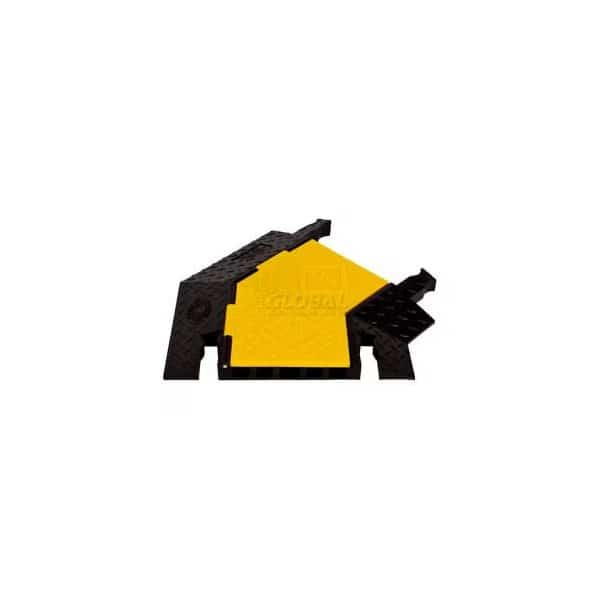 Cable Protector Right Turn, 1-7/8 in H, 24 in L, 19-3/4 in W, 5 Channel, Polyurethane