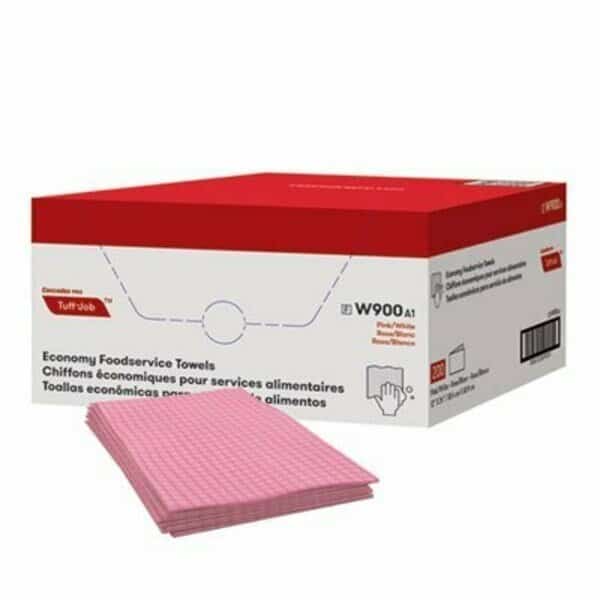 Cascades, Tuff-Job Durable Foodservice Towels, Pink/white, 12 X 24, 200PK