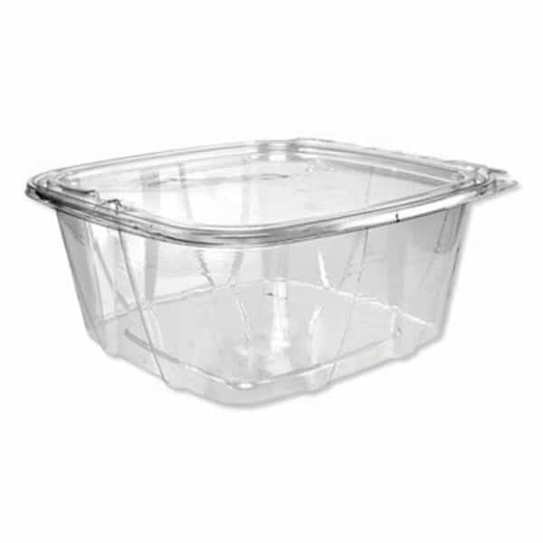 , SAFESEAL TAMPER-RESISTANT, TAMPER-EVIDENT DELI CONTAINERS w FLAT LID, 64oz, CLEAR, 200CT