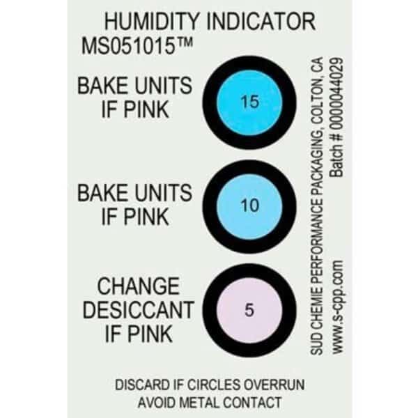 Desco Humidity Indicator Card, 5% 10% 15% Range, 125/Pack