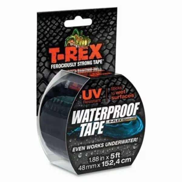 T-REX, WATERPROOF TAPE, 3in CORE, 2in X 5 FT, BLACK