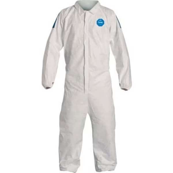 Disposable Coverall, Collared, 2XL, Serged Seam