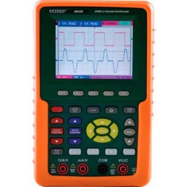 Extech Digital Oscilloscope, LCD, 8 Bits