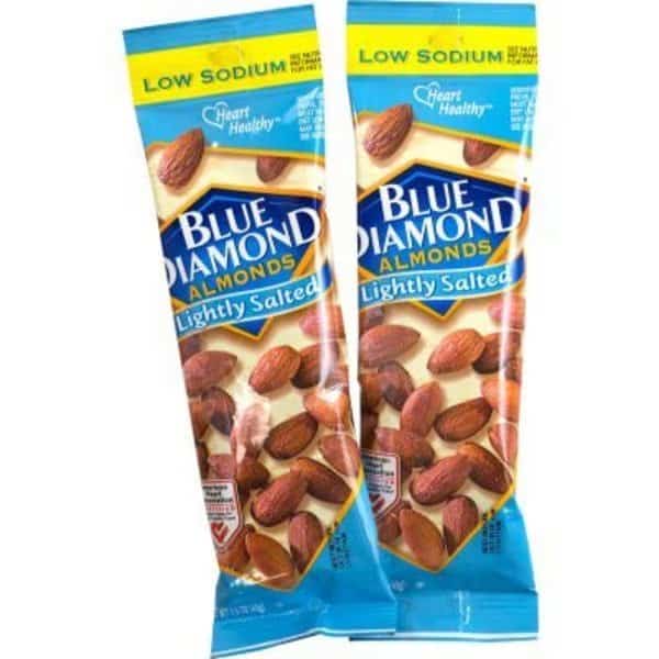 Blue Diamond Low Sodium Lightly Salted Almonds, 1.5 oz, 12 Count