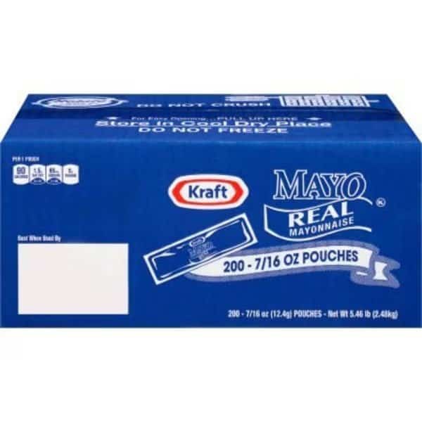 KRAFT Mayo Real Mayonnaise Single Serve Packets, 0.44 oz, 200 Count